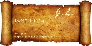 Joó Lilla névjegykártya